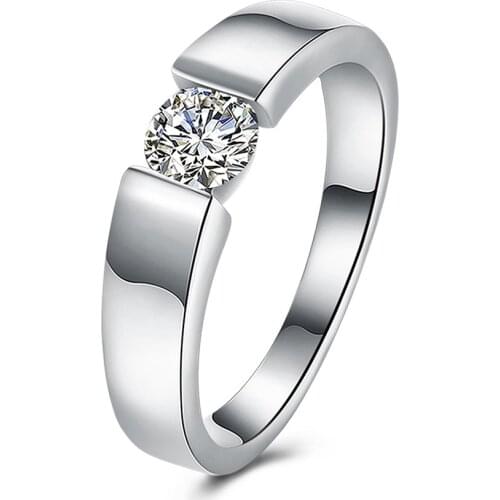 Charm 925 Sterling Silver Rings For Women Shining crystal size 7/8/9 Fashion Party Gifts engagement wedding Jewelry