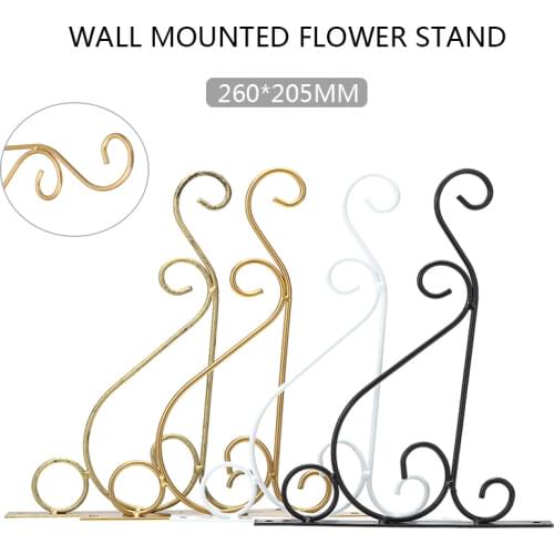 1PC Plant Brackets Hanger Wall Iron Baskets Hooks Flower Holder Pot Decor Home Garden Yard Supplies