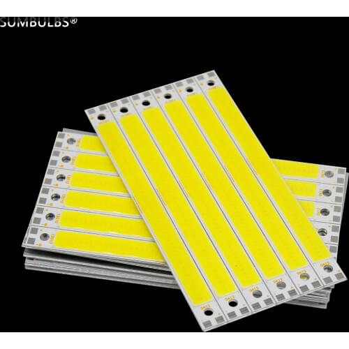 10pcs 120*10mm DC 12V input led cob Light source strip bulb 10 watt Lighting bulb bar LED COB Chip for DIY Lamp