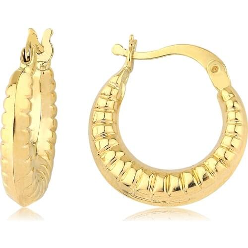 14k Hoop Earrings W4E28106