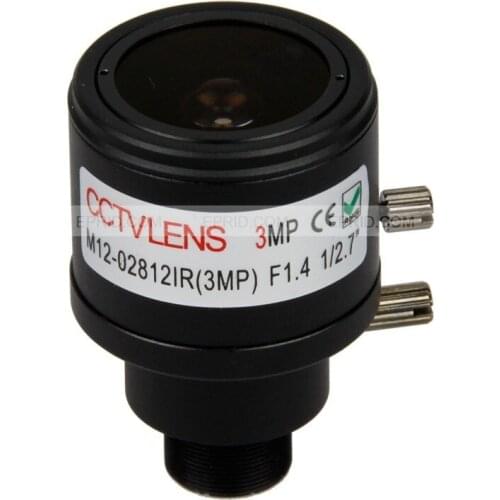 3MP F1.4 1/2.7" 2.8-12mm M12 Mount CCTV Manual Varifocal Lens Fixed-IRIS