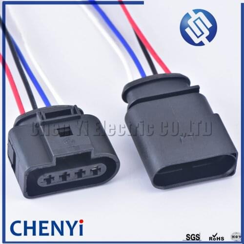 4 Pin 3.5 Waterproof connector 4B0973724 Ignition coil Extension adapter electrical wire plug 1J0973724 for VW AUDI With harness