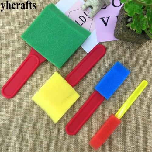 4PCS/LOT,4 size sponge brush Art sponge stamp Early learning educational drawing Kindergarten arts Self learning Teach your own