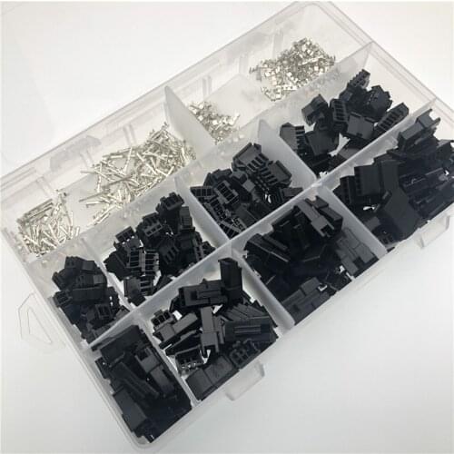 520Pcs 2.5mm 2 3 4 5 Pin Male Female Plug Housing Pin Header Crimp Terminals Connector Kit Perfectly Compatible with JST SM2.54