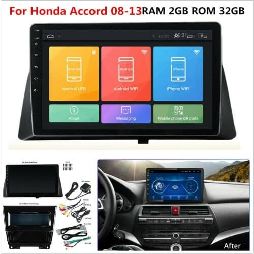 10.1" 2Din Android 9.1 Head Unit Car Radio GPS Navi Multimedia car no dvd Player For 2008 2009 2010 2011 2012 2013 Honda accord