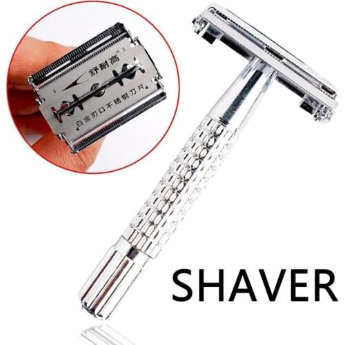 Safety Double Edge Razor For Men Barber Straight Razor Machine Blades Face Shaving Razor Mens Shaving S7G6