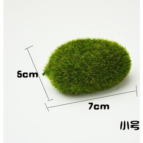 For home decoration green moss stone with flower pictures simulation moss stone decorative stone moss stone props