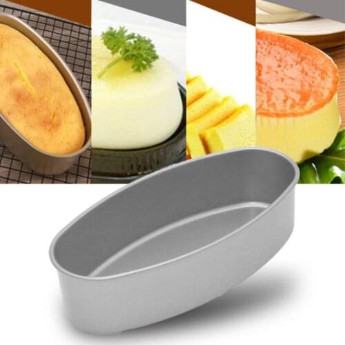 8 Inch Oval Shaped Cake Pan Non-Stick Loaf Bread Mold Aluminum Alloy Baking Mold