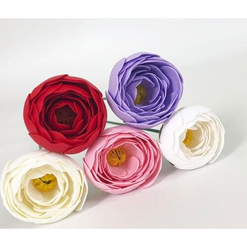 Artificial Mini Peony Soap Flower Soft Scented Romantic Valentines Day Wedding Celebration Decorative