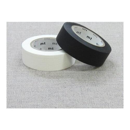 MT Solid Masking Tape White Black Washi Tape 15mm