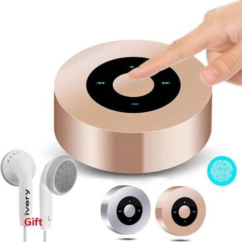Metal Touch Screen Portable Mini Bluetooth Speaker With Microphone Handsfree Subwoofer Loudspeaker MP3 Player for Iphone Xiaomi