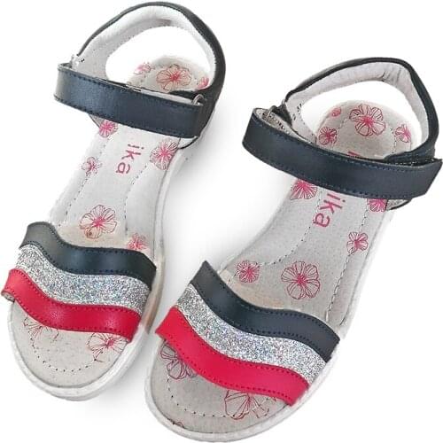 Fashion 1pair Girl Genuine Leather Orthopedic Shoes , Super quality Summer Children Kid Shoes