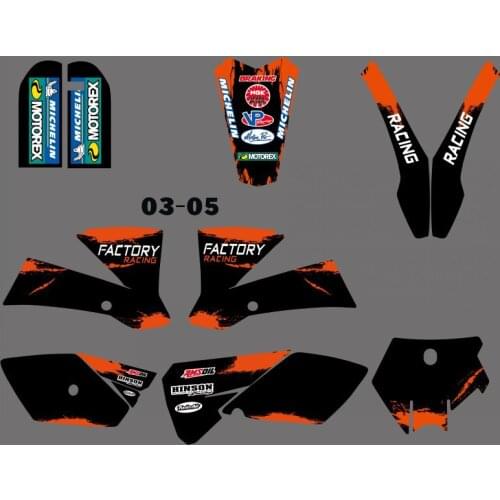 New (0260 Orange&Black ) TEAM GRAPHICS&BACKGROUNDS DECALS STICKERS Kits Fit for SX85 2003 2004 2005