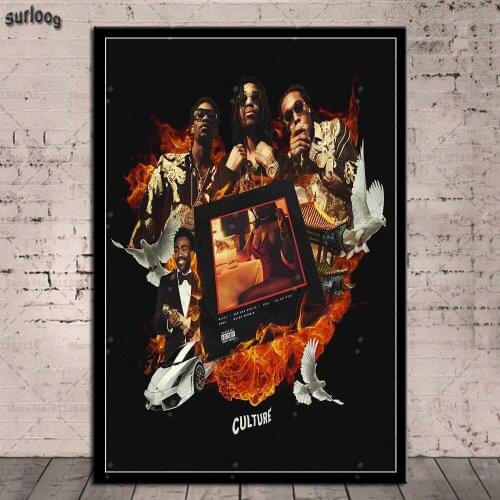 Migos Culture Posters and Prints Music Hot Album Wall Art Pictures Poster Canvas Painting for Home Decoration
