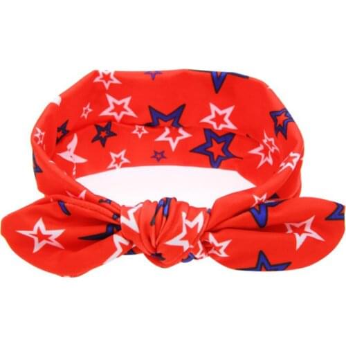 Print Twist Headband for Children Bowknot Soft Elastic Kids Turban 2 pcs