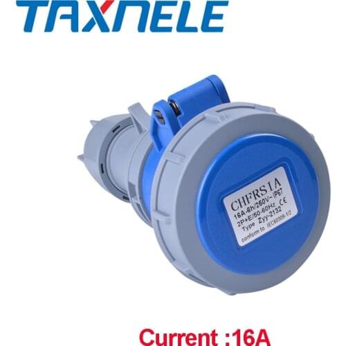 Industrial Plug Connector 16A 32A 250V 6h waterproof dustproof IP67 2P+E Industrial Socket 3P Female socket