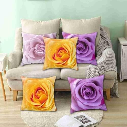 Rose Cushion Covers Pillow Cases For Home Sofa Chair Wedding Decoration 45X45cm Pillowcase Hot Y7U4