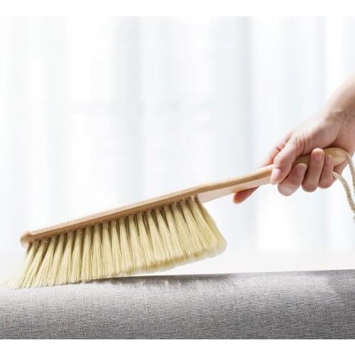 1pcs Beech Wooden PET Dust Brush Handheld Bed Brush Hat Clothes Brush Cleaning Tool Household Cleaning supplies