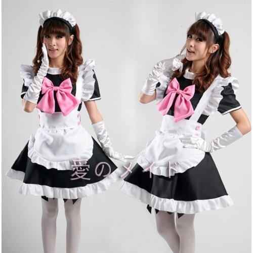 Sexy French Maid Costume Sweet Gothic Lolita Dress Anime Cosplay Sissy Maid Japanese Uniform Halloween Costumes Women Adult