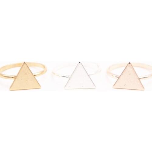 Color Cute Brand Fashion Above The Knuckle Ring Midi/Top Of Finger Triangle Ring