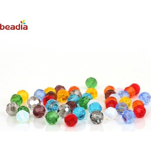 Dia 4mm Approx 100pcs/bag Multicolor Round Glass Beads For Jewelry Making DIY Crafts Sewing Clothing Accessories Decoration