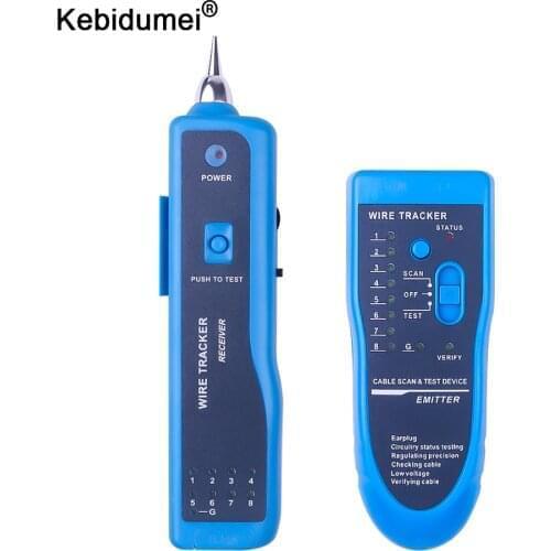 Kebidumei Cable Tester LAN Network Telephone Wire Tracker for STP UTP Cat5 Cat6 RJ45 RJ11 Line Finder Diagnose Tone Tracer
