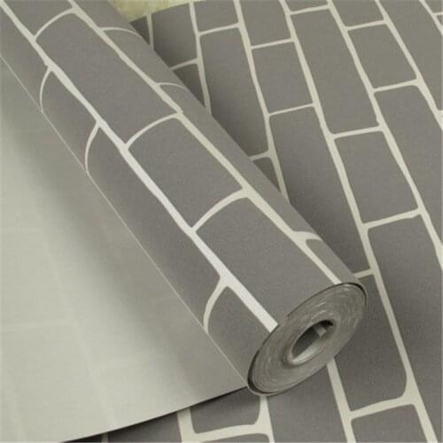 Beibehang White foam three - dimensional non - woven wallpaper gray imitation brick pattern clothing restaurant wallpaper