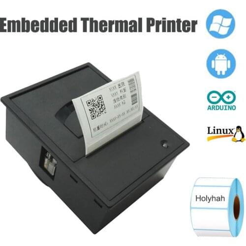 Embedded Thermal Barcode Label Printer Receipt Printer 12V 2A 57mm with TTL RS232 USB Port for Windows Liunx Android Arduino