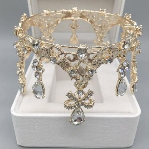 Jeweled Crowns Beautiful Headpiece Wedding Crown Wedding Tiaras Hair Accessories for Prom Birthday Costume Party BN