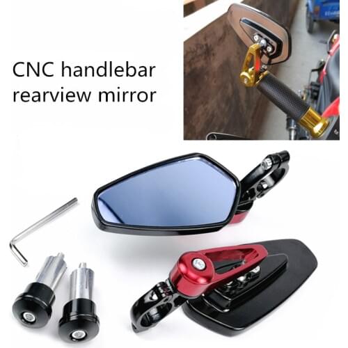 1 Pair 7/8" 22mm Universal Motorcycle Aluminum Rear View Handle Bar End Side Rearview Mirrors Motorcycle accessories
