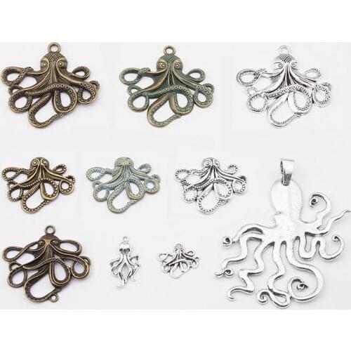1pack Charms Octopus Pendant Steampunk Jewelry For DIY Jewelry Making Findings Material