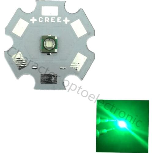 10PCS LED CREE XPE R3 Chip 3W High Power light XP-E 520-525 Green LED Lamp with 20/16/14/12/10/8MM PCB heatsink