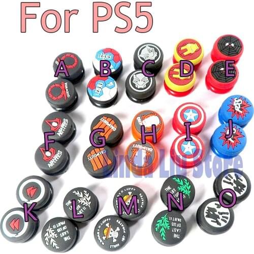 2pairs Replacement For PlayStation PS4 PS5 Thumbsticks Cover Thumb Joystick Extender Caps Heightened Caps Gamepad Controllers