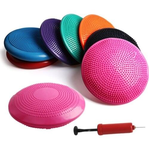 33CM Inflatable Yoga Massage Mat Sport Universal Gym Fitness Balance Ball Stability Balance Plate Exercise Training Soft Cushion
