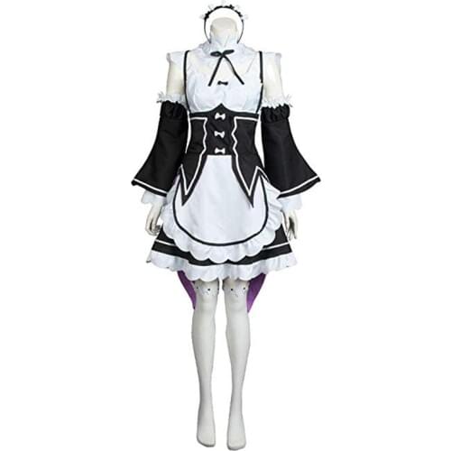3xl Anime Cosplay Costumes Re Zero Kara Hajimeru Isekai Seikatsu Ramu RAM Remu REM Maid Apron Dress Women Girls Outfit Uniform