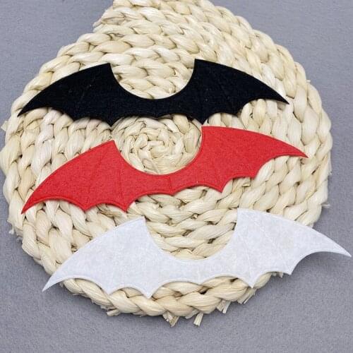 40Pcs 15*4CM Black Red Devil Bat Wings Padded Applique For DIY Halloween Costume Vampire Hairpin Decoration Material