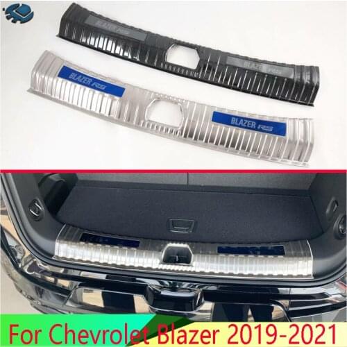 For Chevrolet Blazer 2019-2021 Car Accessories Stainless Steel Rear Trunk Scuff Plate Door Sill Cover Molding Garnish