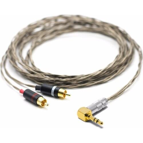 Audiocrast HIFI 3.5mm to 2 RCA Male Audio Cable Nordost Odin Siver-plated 3.5mm to Double RCA Male Audio Aux Cable