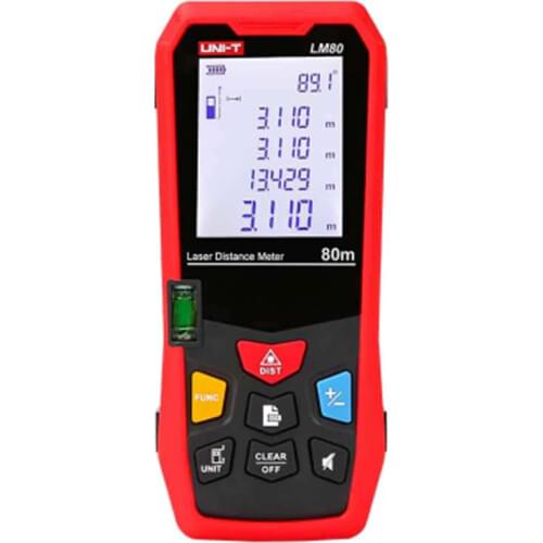 UNI-T LM80 Laser Rangefinder Digital Laser Distance Meter Laser Range Finder Tape Distance Measurer
