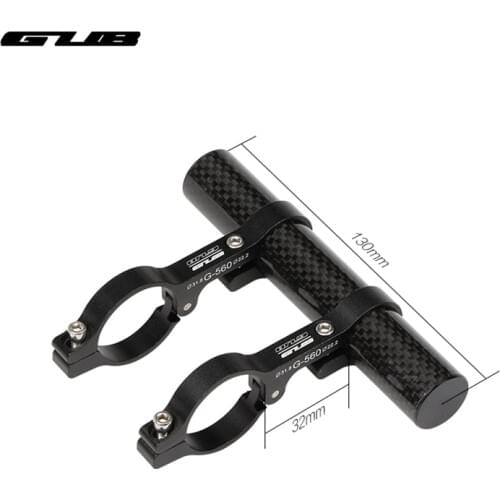 GUB 13CM Bicycle Handlebar Extended Bracket Phone Holder Headlight Mount Bar Multifunction Alloy Carbon Fiber Support Extender