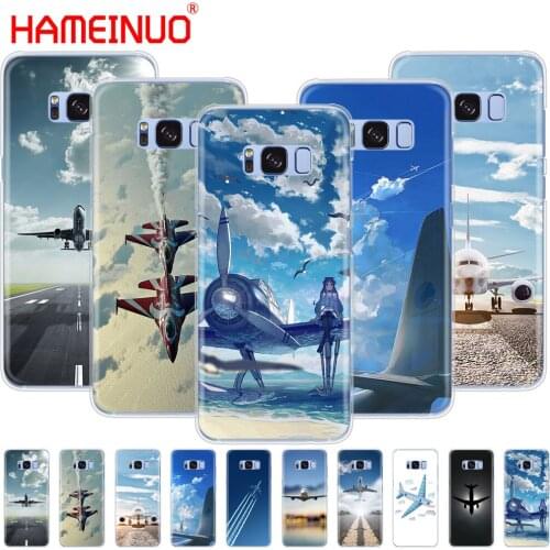 HAMEINUO Aircraft sky airport cell phone case cover for Samsung Galaxy S9 S7 edge PLUS S8 S6 S5 S4 S3 MINI
