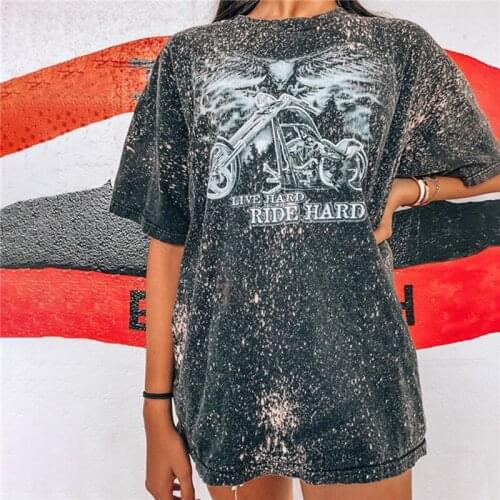 Harajuku Graphic Oversized T Shirt Women Vintage Loose Tee Shirt Femme Casual Letter Print Short Sleeve Tops Femme T-shirts 2021