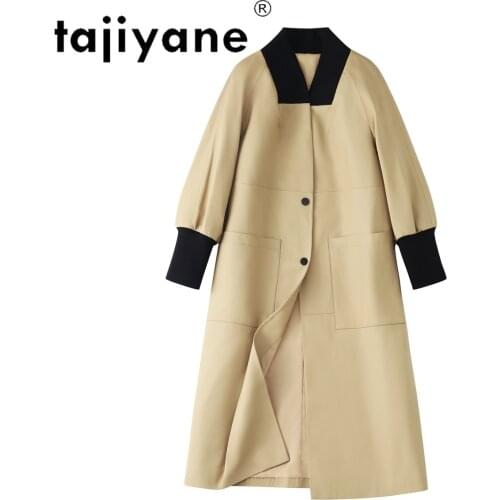 Real Clothes Leather for Women Ladies Genuine Sheepskin Jackets Woman Clothing Long Coat Windbreaker Femme Veste TN1891
