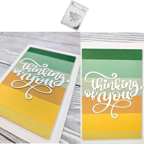 DIE CUT METAL CUTTING DIES cut thinking of you letters Alinacraft Scrapbook paper craft album card punch knife art cutter die