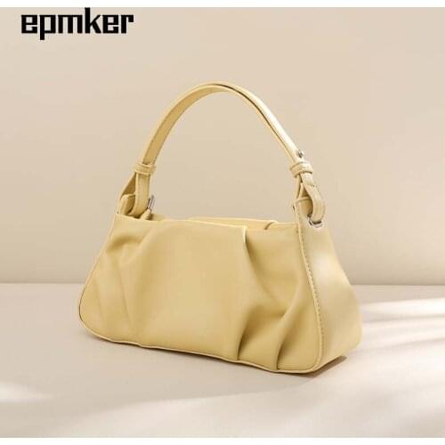 EPMKER Fashionable Purses and Handbags Women Bag Pleated Satchels Cloud Shoulder Bags Designer Bag Top Quality Luxury Brand