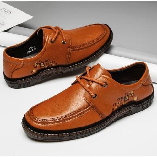 Men Casual Leather Shoes Quality Genuine Leather Men Shoes Loafers Flats Outdoor Moccasins Shoes Man Business Formal Shoes