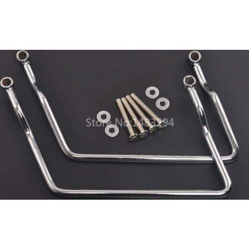 Motorcycle 14.5CM Saddlebag Support Bars Guards Rails Bracket Luggage Saddle bag Parts For Kawaski Vulcan VN1600 Classic 2003-up