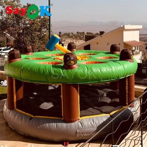 Sayok Funny Inflatable Human Whack A Mole Game Inflatable Bouncer with Air Blower for Sale
