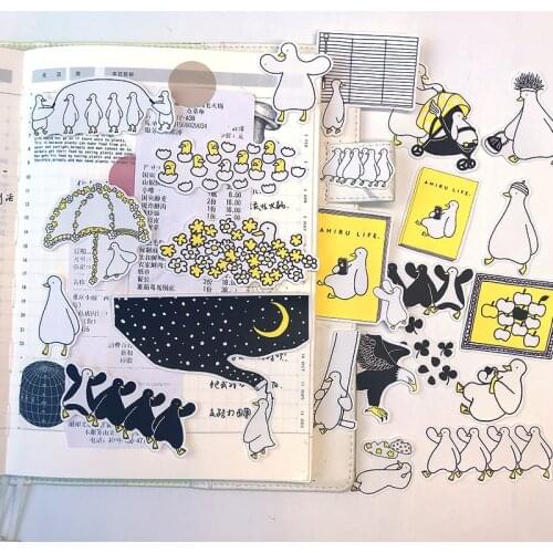 New arrival cartoon stickers DIY scrapbook cute white goose life series album journal project happy planner decoration stickers