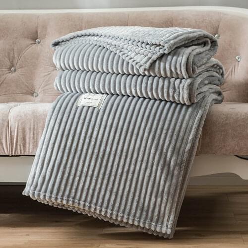 Blanket for Sofa 100*150cm Baby Blanket Couverture Solid Color Throw Summer Soft Warm Flannel Blanket on The Bed